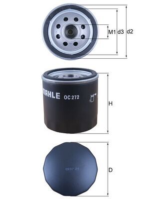 Eļļas filtrs MAHLE OC272