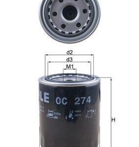 Alyvos filtras MAHLE OC274