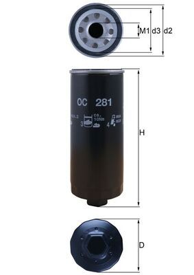 Õlifilter MAHLE OC281