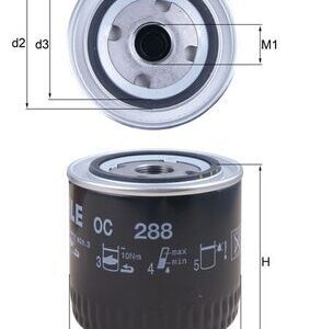 Alyvos filtras MAHLE OC288