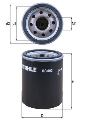 Alyvos filtras MAHLE OC602