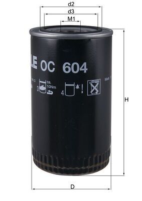 Oil filter MAHLE OC604