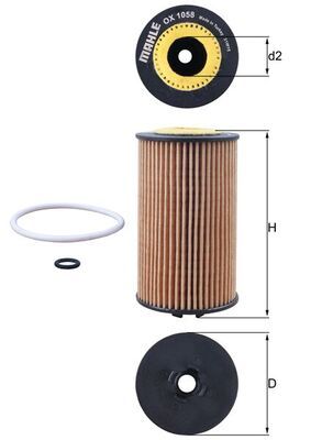 Alyvos filtras MAHLE OX1058D