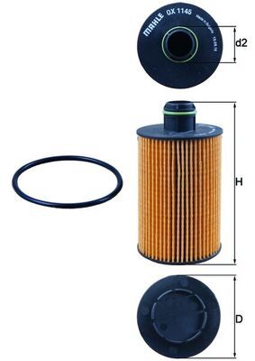 Eļļas filtrs MAHLE OX1145D