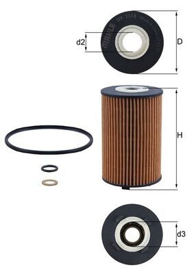 Alyvos filtras MAHLE OX1158D