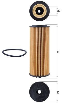 Õlifilter MAHLE OX1162D