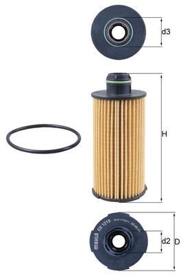 Õlifilter MAHLE OX1219D
