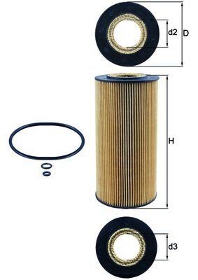 Eļļas filtrs MAHLE OX123/1D