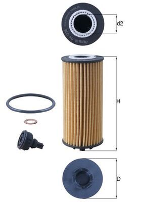 Õlifilter MAHLE OX1238D