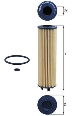 Alyvos filtras MAHLE OX1340D