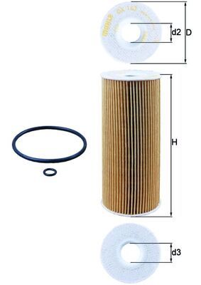 Alyvos filtras MAHLE OX143D