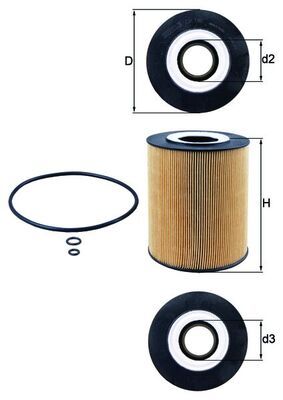 Eļļas filtrs MAHLE OX146D
