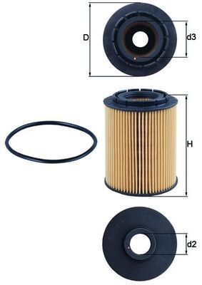 Oil filter MAHLE OX160D