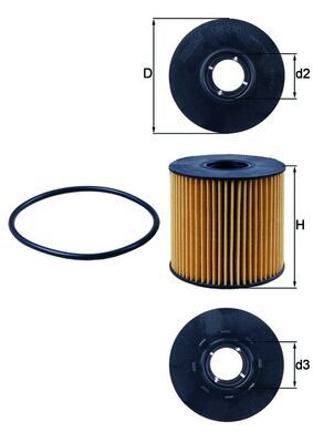 Oil filter MAHLE OX210D