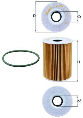 Eļļas filtrs MAHLE OX254D5