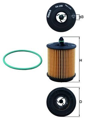 Õlifilter MAHLE OX258D