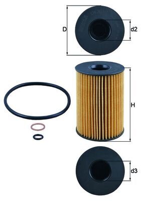 Õlifilter MAHLE OX353/7D