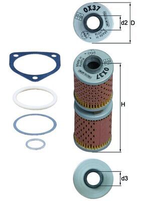 Õlifilter MAHLE OX37D
