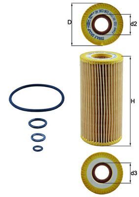 Õlifilter MAHLE OX383D