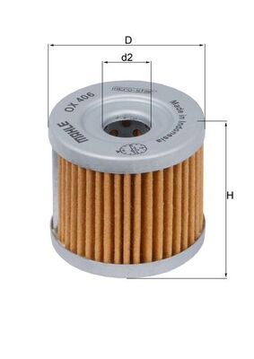 Eļļas filtrs MAHLE OX406