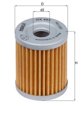 Alyvos filtras MAHLE OX407