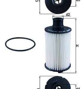 Alyvos filtras MAHLE OX774D