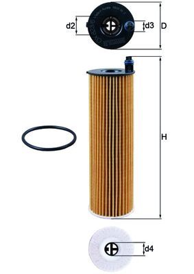 Õlifilter MAHLE OX823/6D