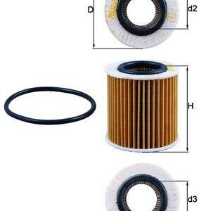 Alyvos filtras MAHLE OX834D
