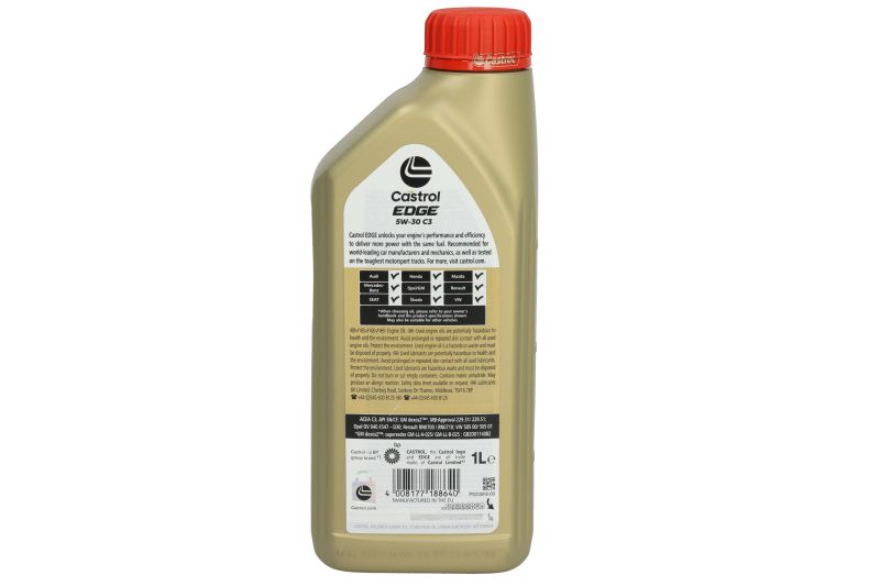 Variklio alyva CASTROL 5W30 EGDE C3 1L - Attēls 2