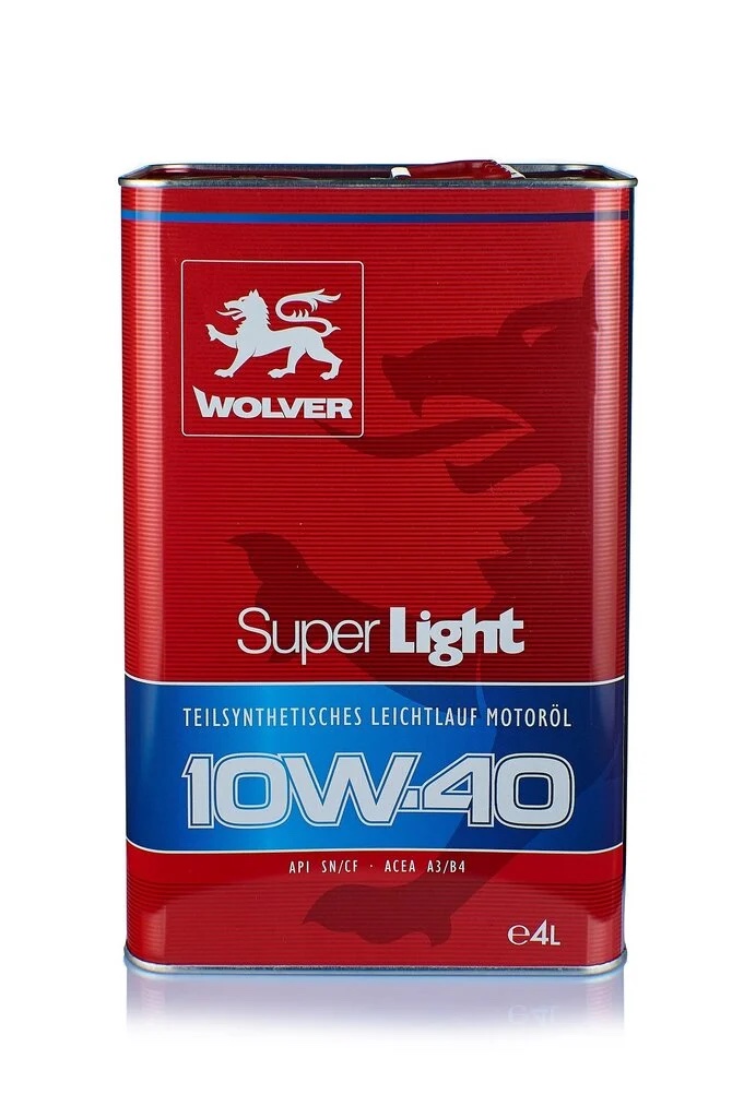 Полусинтетическое моторное масло Wolver Super Light, 10W-40, 4 л