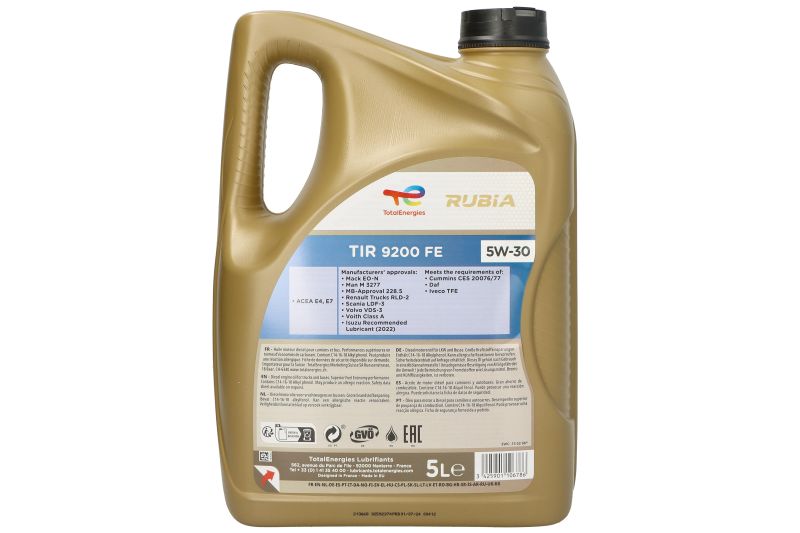 Total Rubia 9200 FE 5W-30 5L — изображение 2