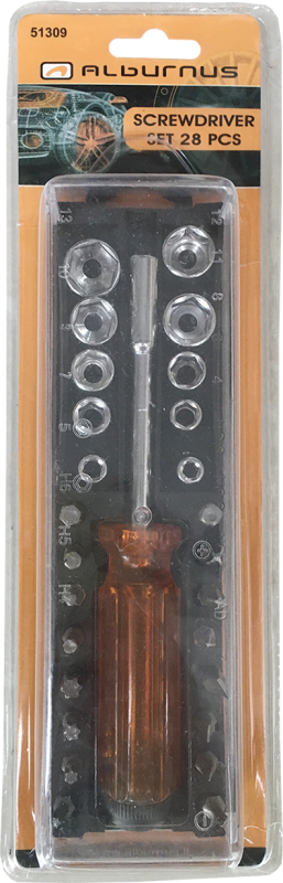 SCREWDRIVER WITH BITS 28 PCS