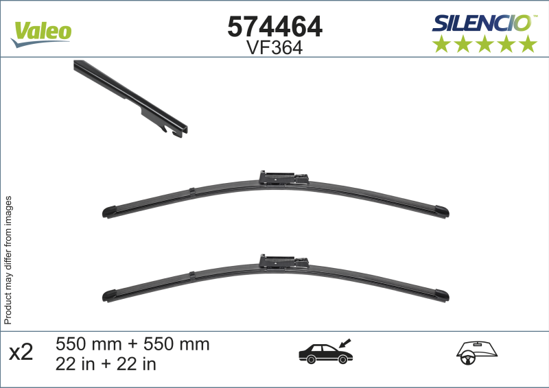 VALEO SILENCIO VALYTUVAI AUDI FLAT BLADE