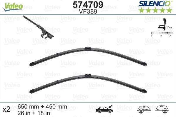 VALEO SILENCIO VALYTUVAI BMW FLAT BLADE