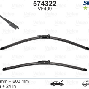 VALEO SILENCIO WIPERS PEUGEOT 307, CITROEN FLAT BLADE