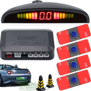 AUTOMOBILIO PARKAVIMO SISTEMA SU 4  ATJUNGIAMAIS SENSORIAIS SU DISPLĖJUMI