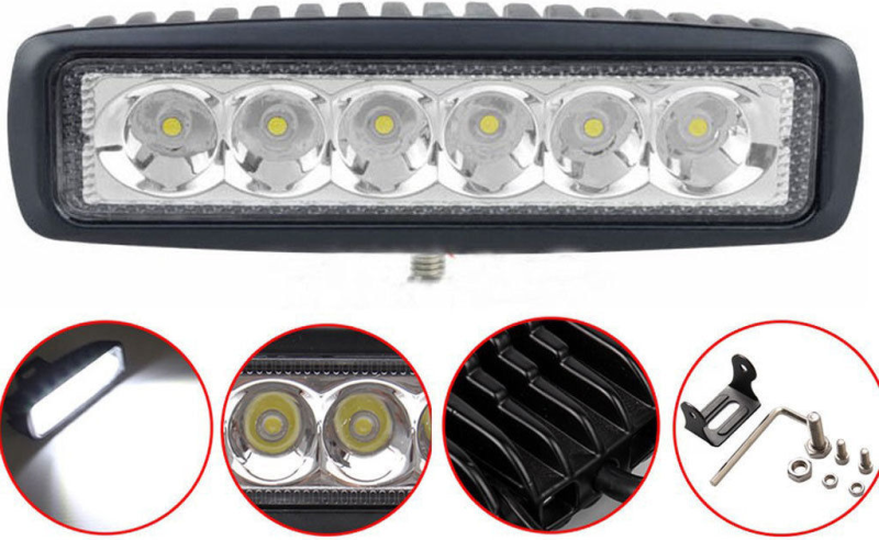 PAPILDOMAS TOLIMAS LED ŽIBINTAS 18W 6LED 9-30V