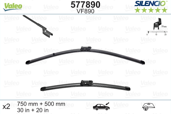 VALEO SILENCIO VALYTUVAI FORD FLAT BLADE