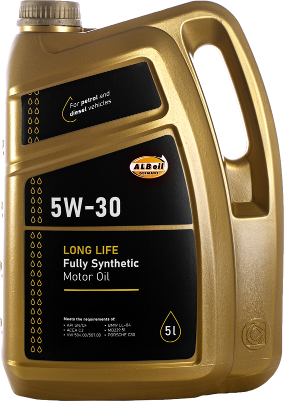МАСЛО ALB 5W-30 СИНТЕТИЧЕСКОЕ (ДОЛГОВЕЧНОЕ) 5Л