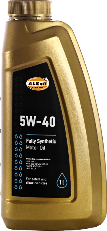ALB ALYVA 5W-40 PILNAI SINTET. UNIVERSALI 1L