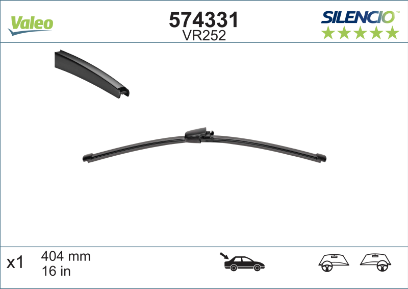 VALEO SILENCIO VALYTUVAI SKODA, VW TYL