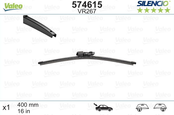 VALEO SILENCIO VALYTUVAI SEAT, SKODA, VW TYL