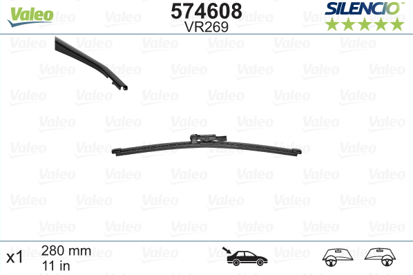 VALEO SILENCIO TĪRĪTĀJI INFINITI, MINI, MERCEDES-BENZ, BMW TYL