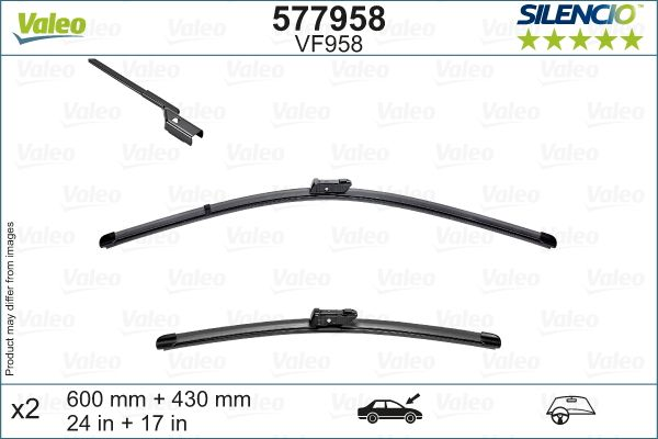 VALEO SILENCIO VALYTUVAI AUDI FLAT BLADE