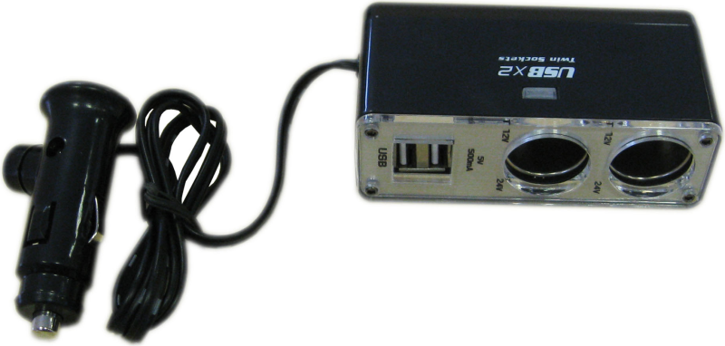 РАЗВЕТВИТЕЛЬ 2 РОЗЕТКИ 2 USB РАЗЪЕМА 1A