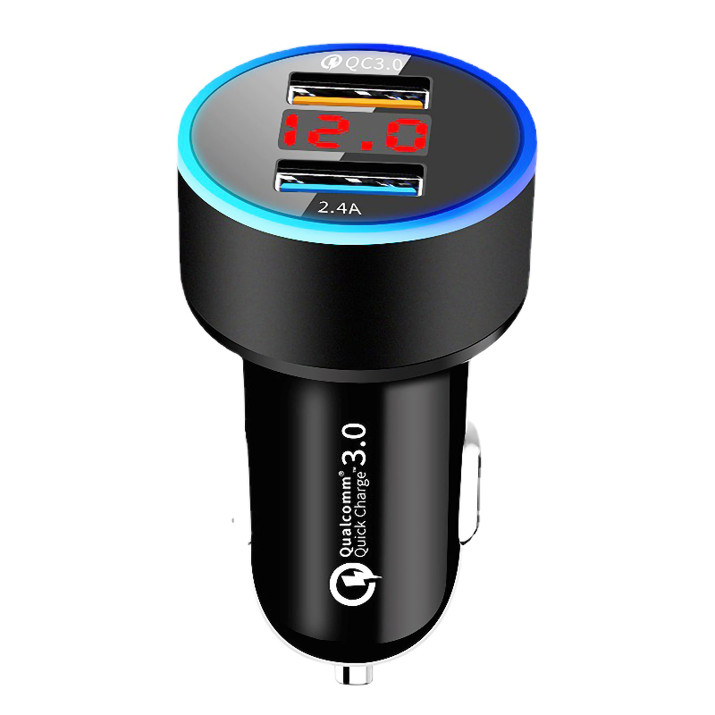 LAADIJA 2 USB 12V-24V 3A + 2.4A JA VOOLUINDIKAATORIGA
