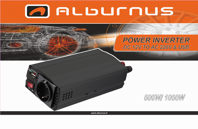 12V/220V 1X220V VOOLU MUUNDUR KOOS USB ÜHENDUSEGA