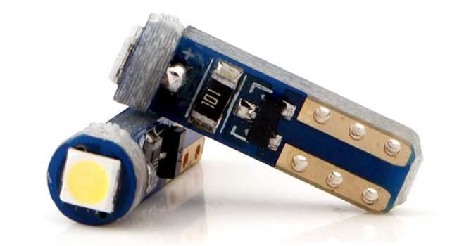 ЛАМПОЧКИ W2W T5 LED 3SMD CANBUS 12V (2ШТ)