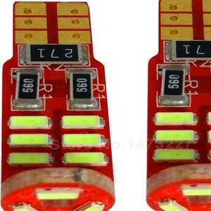 LEMPUTĖS W5W T10 LED 15SMD CANBUS 12V (2VNT)