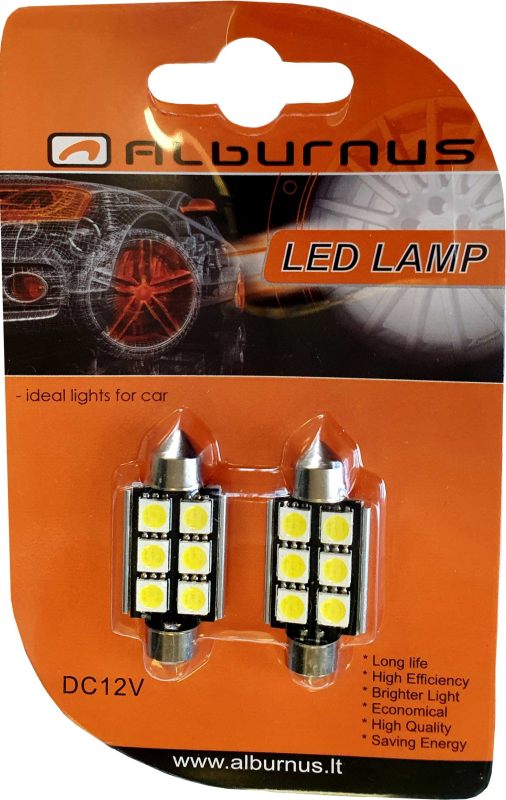 ЛАМПОЧКИ T11*39 6LED SMD CANBUS